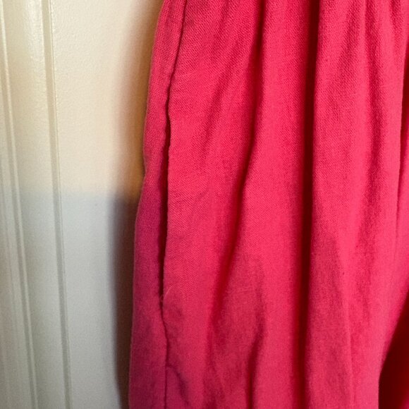 Universal Thread Linen Blend Mini Dress MED Babydoll Short Sleeves Pink - Picture 4 of 5